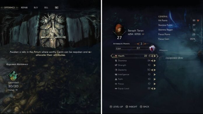 How to Respec Your Character in No Rest for the Wicked